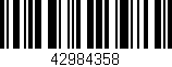 Código de barras (EAN, GTIN, SKU, ISBN): '42984358'