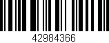 Código de barras (EAN, GTIN, SKU, ISBN): '42984366'