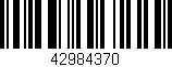 Código de barras (EAN, GTIN, SKU, ISBN): '42984370'