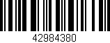 Código de barras (EAN, GTIN, SKU, ISBN): '42984380'