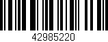 Código de barras (EAN, GTIN, SKU, ISBN): '42985220'
