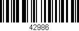 Código de barras (EAN, GTIN, SKU, ISBN): '42986'