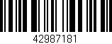 Código de barras (EAN, GTIN, SKU, ISBN): '42987181'