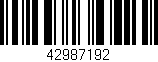 Código de barras (EAN, GTIN, SKU, ISBN): '42987192'