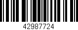 Código de barras (EAN, GTIN, SKU, ISBN): '42987724'