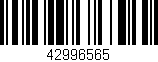 Código de barras (EAN, GTIN, SKU, ISBN): '42996565'