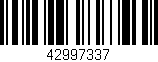 Código de barras (EAN, GTIN, SKU, ISBN): '42997337'