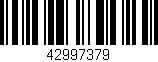 Código de barras (EAN, GTIN, SKU, ISBN): '42997379'