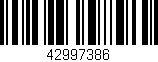 Código de barras (EAN, GTIN, SKU, ISBN): '42997386'
