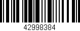 Código de barras (EAN, GTIN, SKU, ISBN): '42998384'
