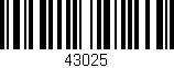 Código de barras (EAN, GTIN, SKU, ISBN): '43025'