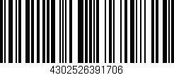 Código de barras (EAN, GTIN, SKU, ISBN): '4302526391706'