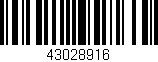 Código de barras (EAN, GTIN, SKU, ISBN): '43028916'
