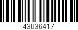 Código de barras (EAN, GTIN, SKU, ISBN): '43036417'