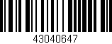 Código de barras (EAN, GTIN, SKU, ISBN): '43040647'