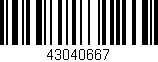 Código de barras (EAN, GTIN, SKU, ISBN): '43040667'