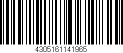 Código de barras (EAN, GTIN, SKU, ISBN): '4305161141965'