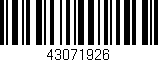 Código de barras (EAN, GTIN, SKU, ISBN): '43071926'