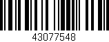 Código de barras (EAN, GTIN, SKU, ISBN): '43077548'