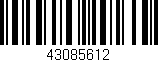 Código de barras (EAN, GTIN, SKU, ISBN): '43085612'