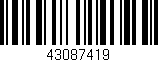 Código de barras (EAN, GTIN, SKU, ISBN): '43087419'