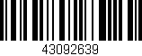 Código de barras (EAN, GTIN, SKU, ISBN): '43092639'