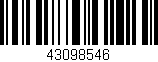 Código de barras (EAN, GTIN, SKU, ISBN): '43098546'