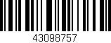 Código de barras (EAN, GTIN, SKU, ISBN): '43098757'