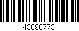 Código de barras (EAN, GTIN, SKU, ISBN): '43098773'
