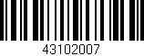 Código de barras (EAN, GTIN, SKU, ISBN): '43102007'