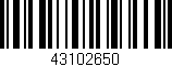 Código de barras (EAN, GTIN, SKU, ISBN): '43102650'