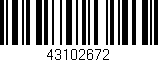Código de barras (EAN, GTIN, SKU, ISBN): '43102672'