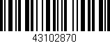 Código de barras (EAN, GTIN, SKU, ISBN): '43102870'