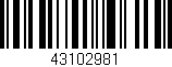Código de barras (EAN, GTIN, SKU, ISBN): '43102981'