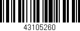 Código de barras (EAN, GTIN, SKU, ISBN): '43105260'