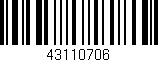 Código de barras (EAN, GTIN, SKU, ISBN): '43110706'