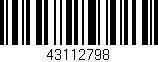 Código de barras (EAN, GTIN, SKU, ISBN): '43112798'