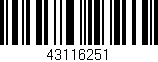 Código de barras (EAN, GTIN, SKU, ISBN): '43116251'