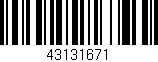 Código de barras (EAN, GTIN, SKU, ISBN): '43131671'