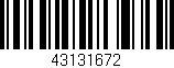 Código de barras (EAN, GTIN, SKU, ISBN): '43131672'