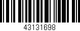 Código de barras (EAN, GTIN, SKU, ISBN): '43131698'