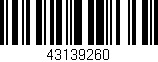 Código de barras (EAN, GTIN, SKU, ISBN): '43139260'