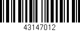 Código de barras (EAN, GTIN, SKU, ISBN): '43147012'