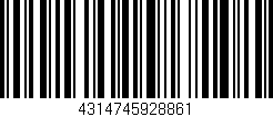 Código de barras (EAN, GTIN, SKU, ISBN): '4314745928861'