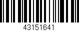 Código de barras (EAN, GTIN, SKU, ISBN): '43151641'