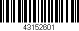 Código de barras (EAN, GTIN, SKU, ISBN): '43152601'