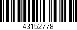 Código de barras (EAN, GTIN, SKU, ISBN): '43152778'