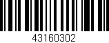 Código de barras (EAN, GTIN, SKU, ISBN): '43160302'
