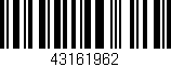 Código de barras (EAN, GTIN, SKU, ISBN): '43161962'
