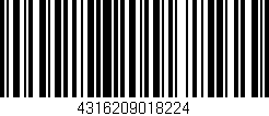 Código de barras (EAN, GTIN, SKU, ISBN): '4316209018224'